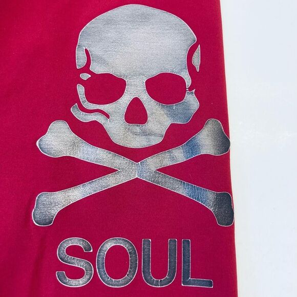 Lululemon x SoulCycle Run Pace Crop Snakeskin Legging Cranberry Red Skull Size 6 - Picture 5 of 12